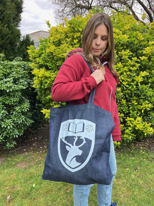 Fairtrade Tote Bag (Denim - Uni Shield Logo)